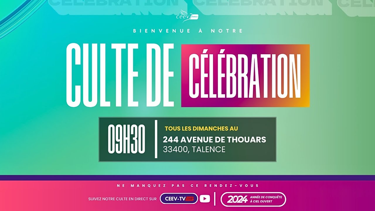 Culte du 7 Juillet 2024 I monegliseceev.net I – [CEEV.TV | Eglise ...