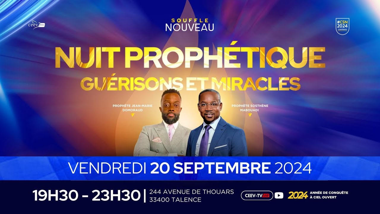 Conférence SOUFFLE NOUVEAU 2024 – Jour 1 – [CEEV.TV | Eglise ...
