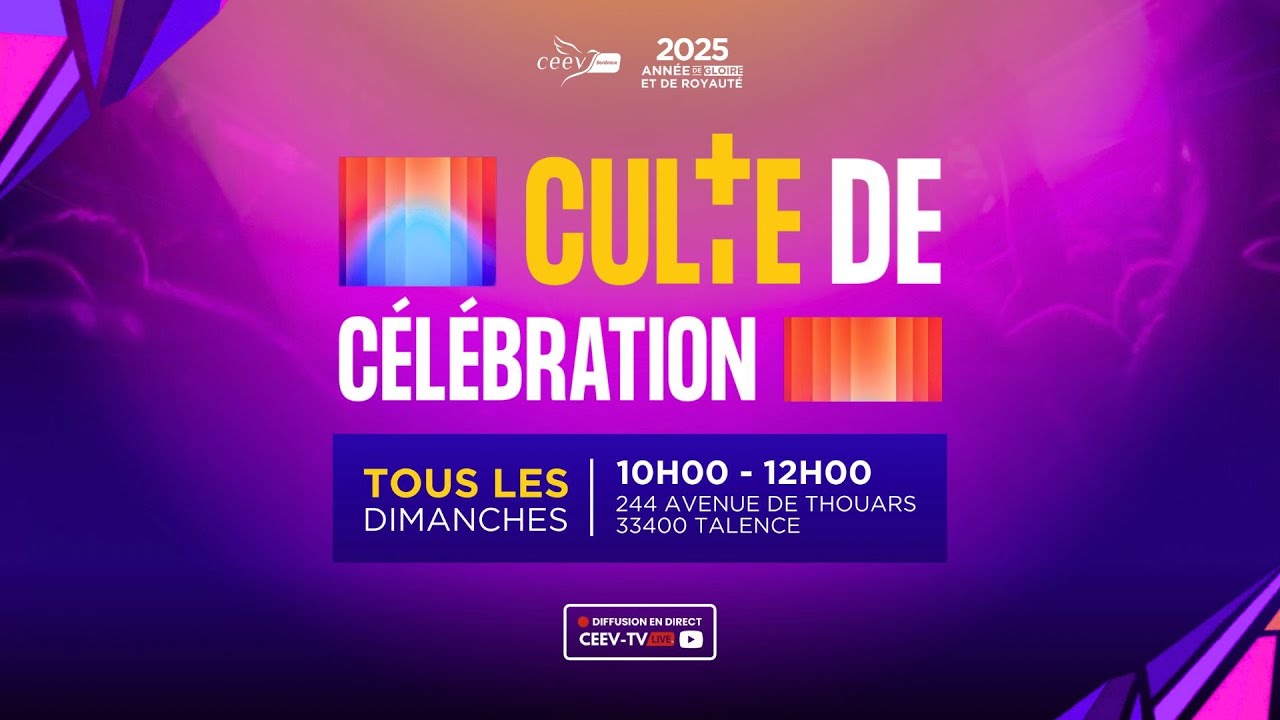 Culte de célébration I Apôtre André LARRUE – [CEEV.TV | Eglise ...