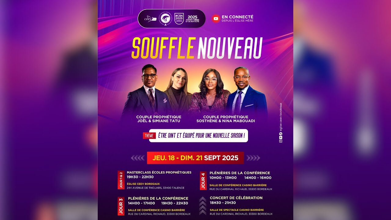 J2 – Masterclass Écoles Prophétiques – CSN2025 – Prophètes Joël Francis ...