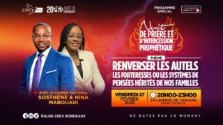 Nuit de prière et d&rsquo;intercession prophétique I Pasteur Nina MABOUADI