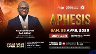 Conférence APHESIS J3 PLENIERE | Rév. Benny DAG-ANNAN